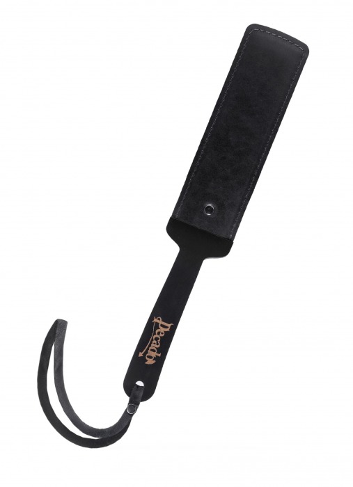 Черный кожаный пэддл - 37 см. - Pecado - купить с доставкой в Домодедово