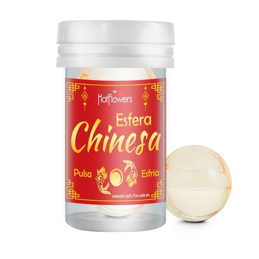 Интимный гель Chinesa Esfera с охлаждающе-пульсирующим эффектом (2 шарика по 3 гр.) - HotFlowers - купить с доставкой в Домодедово