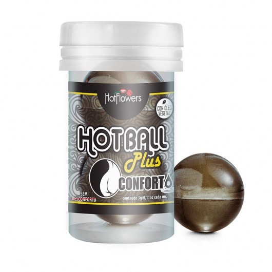 Анальный лубрикант на масляной основе Hot Ball Plus Conforto (2 шарика по 3 гр.) - HotFlowers - купить с доставкой в Домодедово