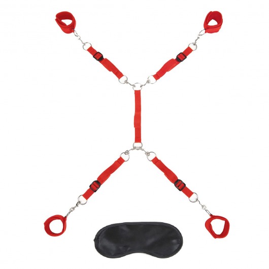 Красная фиксация на матрас Classic Bedspreader - Lux Fetish - купить с доставкой в Домодедово