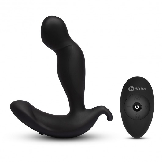Черный анальный стимулятор с вращением и вибрацией 360 Plug - 13 см. - b-Vibe - в Домодедово купить с доставкой