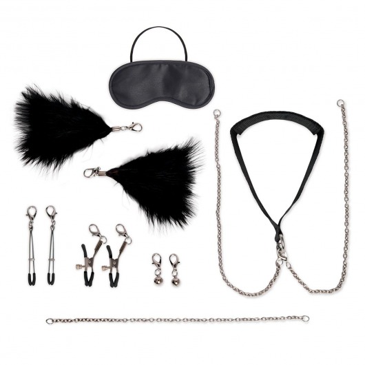 Большой эротический набор из 12 предметов Interchangeable Collar   Nipple Clips Set - Lux Fetish - купить с доставкой в Домодедово