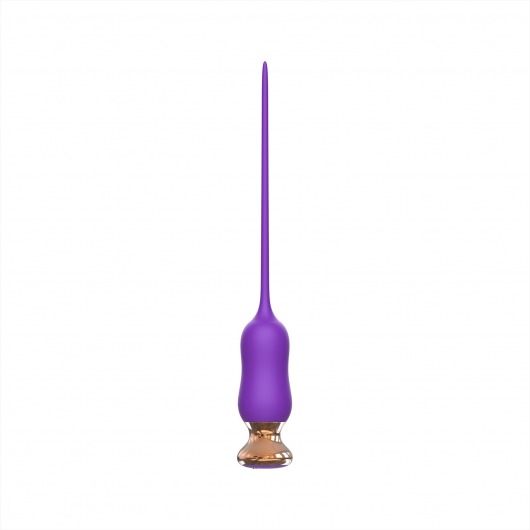 Фиолетовый тонкий стимулятор Nipple Vibrator - 23 см. - I-MOON - купить с доставкой в Домодедово