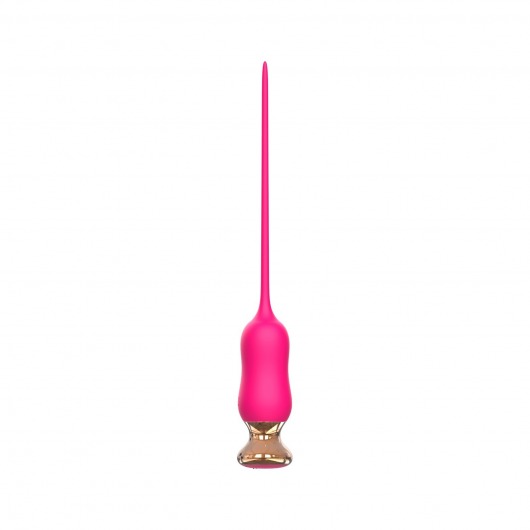 Розовый тонкий стимулятор Nipple Vibrator - 23 см. - I-MOON - купить с доставкой в Домодедово
