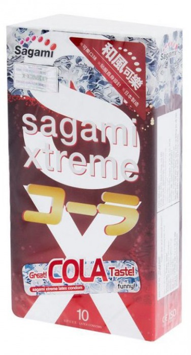 Ароматизированные презервативы Sagami Xtreme COLA - 10 шт. - Sagami - купить с доставкой в Домодедово
