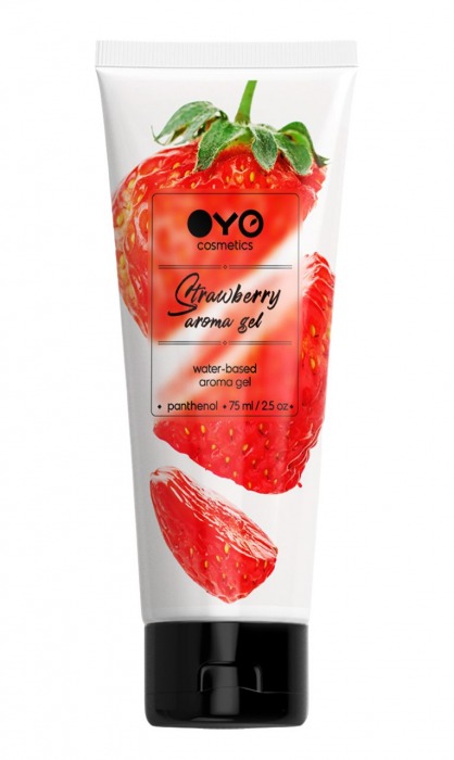 Лубрикант на водной основе OYO Aroma Gel Strawberry с ароматом клубники - 75 мл. - OYO - купить с доставкой в Домодедово