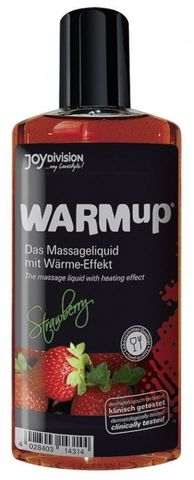 Разогревающее масло WARMup Strawberry - 150 мл. - Joy Division - купить с доставкой в Домодедово