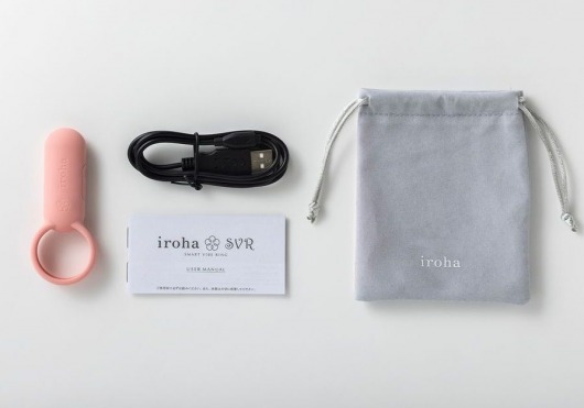Коралловое эрекционное кольцо Iroha SVR Coral Pink - Tenga - в Домодедово купить с доставкой