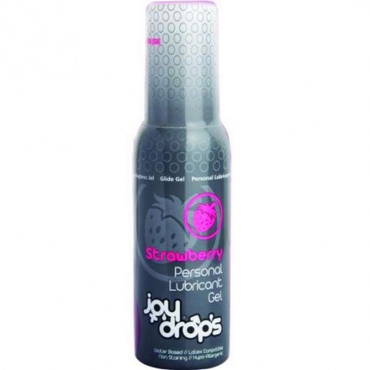 Смазка на водной основе со вкусом клубники JoyDrops Strawberry - 100 мл. - JoyDrops - купить с доставкой в Домодедово