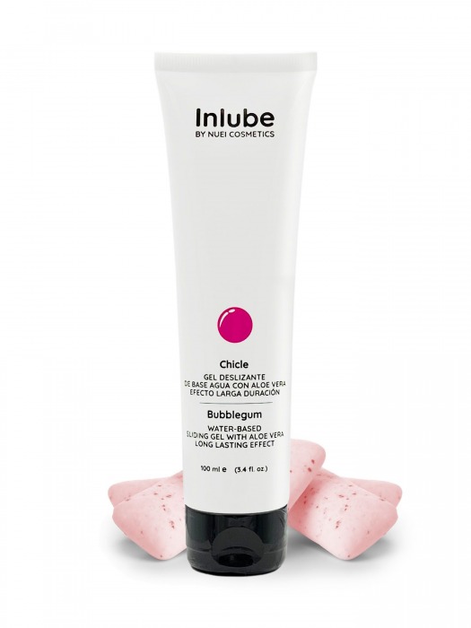 Лубрикант на водной основе Nuei Inlube с алоэ вера и ароматом бабл-гам - 100 мл. - Nuei cosmetics - купить с доставкой в Домодедово