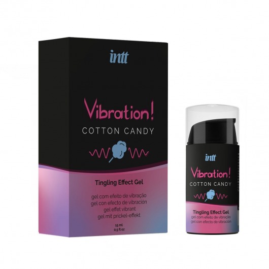Жидкий вибратор Vibration Cotton Candy с ароматом сахарной ваты - 15 мл. - INTT - купить с доставкой в Домодедово