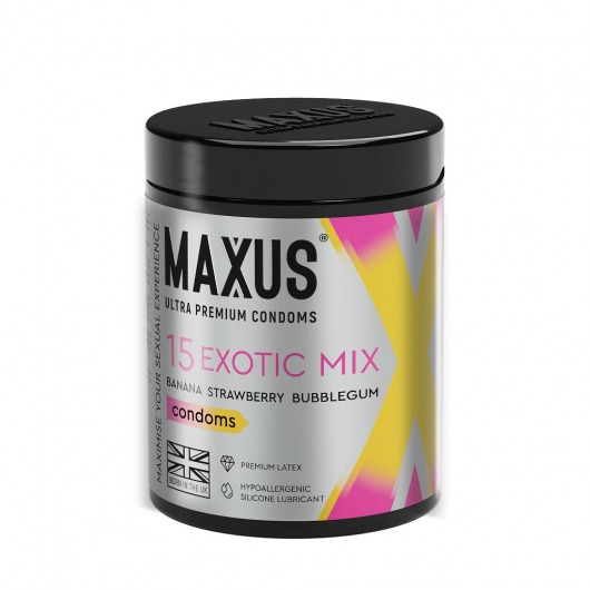 Цветные ароматизированные презервативы MAXUS Exotic Mix - 15 шт. - Maxus - купить с доставкой в Домодедово