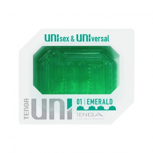 Зеленый мастурбатор-стимулятор Tenga Uni Emerald - Tenga - в Домодедово купить с доставкой