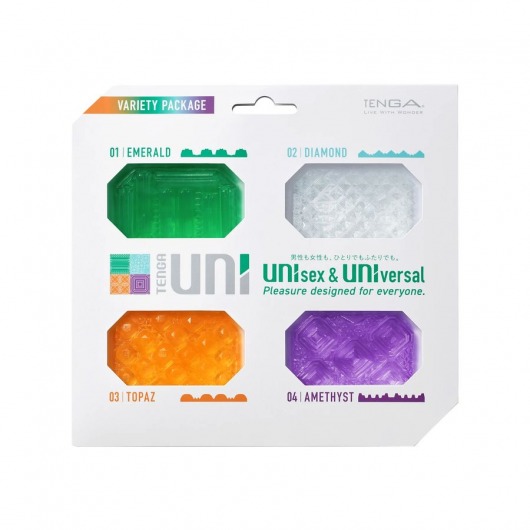 Набор из 4 мастурбаторов-стимуляторов Tenga Uni Variety Pack - Tenga - в Домодедово купить с доставкой