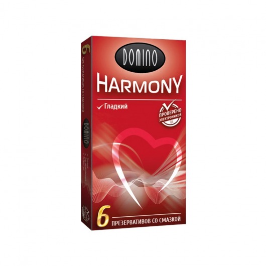 Гладкие презервативы Domino Harmony - 6 шт. - Domino - купить с доставкой в Домодедово