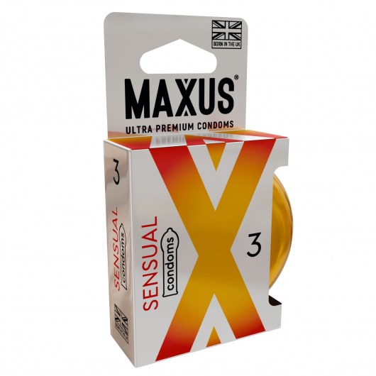 Презервативы анатомической формы Maxus Sensual - 3 шт. - Maxus - купить с доставкой в Домодедово
