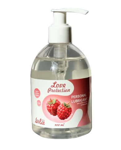 Лубрикант на водной основе Love Protection Raspberry с ароматом малины - 300 мл. - Lola Games - купить с доставкой в Домодедово