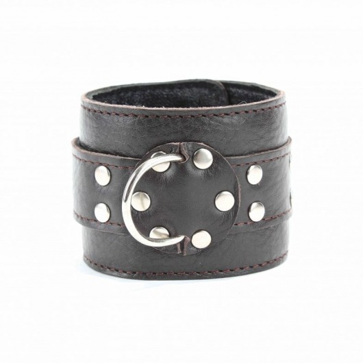 Кожаные наручники на металлической цепочке - БДСМ Арсенал - купить с доставкой в Домодедово