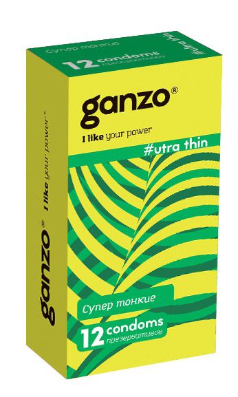 Ультратонкие презервативы Ganzo Ultra thin - 12 шт. - Ganzo - купить с доставкой в Домодедово