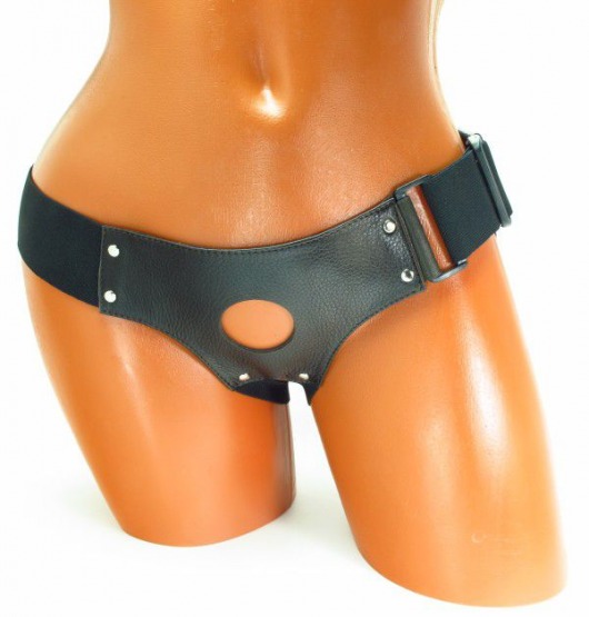 Трусики для страпона коричневого цвета - БДСМ Арсенал - купить с доставкой в Домодедово