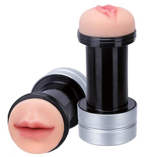 Двусторонний мастурбатор REALSTUFF 2 IN 1 HUMMER MOUTH   VAGINA - ротик и вагина - Dream Toys - в Домодедово купить с доставкой