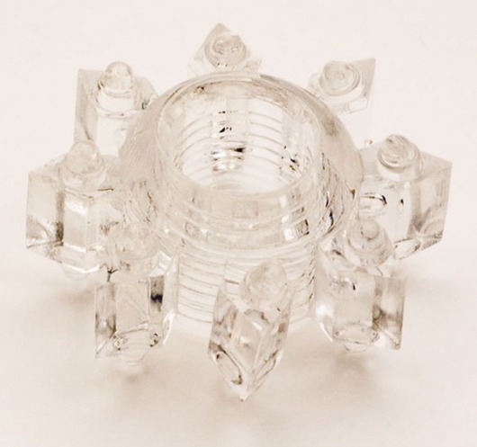 Прозрачное гелевое эрекционное кольцо-звезда - Toyfa Basic - в Домодедово купить с доставкой