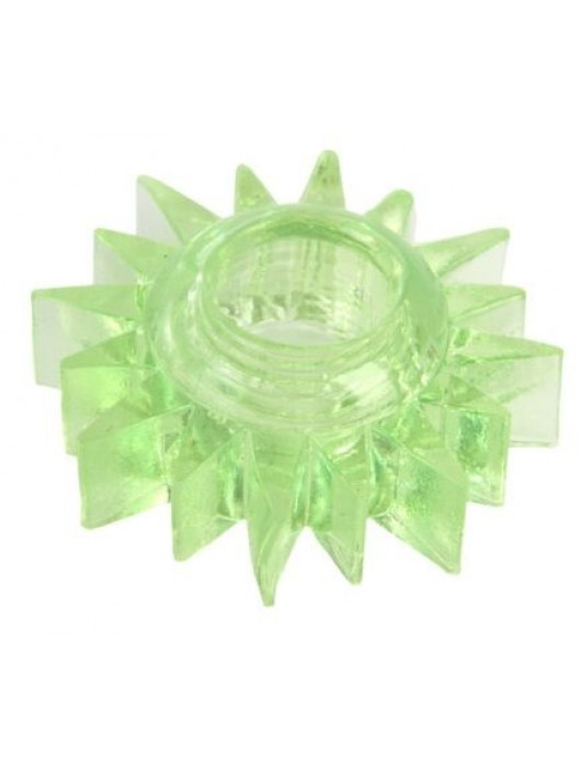 Зеленое эрекционное кольцо-солнце - Toyfa Basic - в Домодедово купить с доставкой