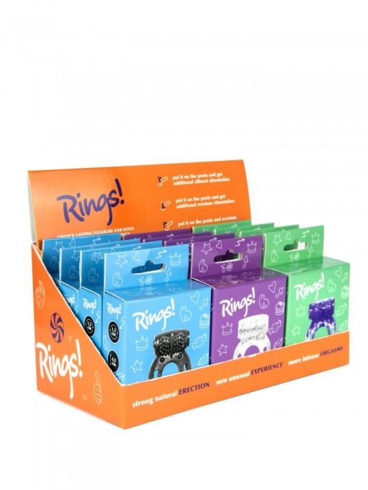 Бокс из 12 эрекционных колец Axle-pin - Lola Games - в Домодедово купить с доставкой