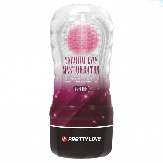 Прозрачный текстурированный мастурбатор Vacuum Cup Masturbator Black Hole - Baile - в Домодедово купить с доставкой
