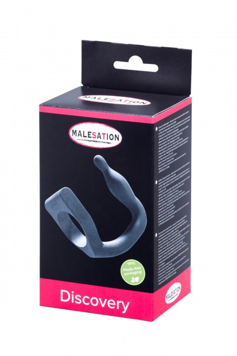 Эрекционное кольцо с вибровтулкой Discovery - MALESATION - в Домодедово купить с доставкой