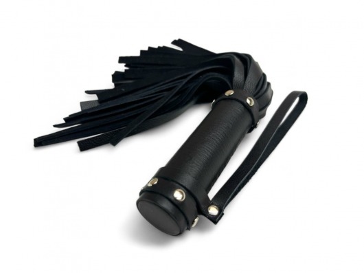 Черная генитальная мини-плеть Queen Arsenal - 26 см. - БДСМ Арсенал - купить с доставкой в Домодедово