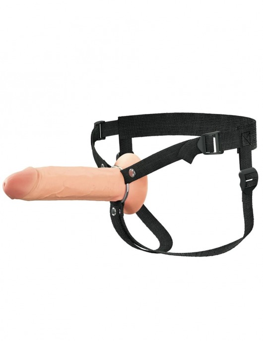 Полый страпон на ремнях 8’’ Hollow Silicone Strap-on - Pipedream - купить с доставкой в Домодедово