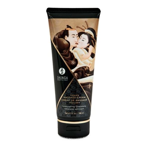 Массажный крем для тела с ароматом шоколада Intoxicating Chocolate - 200 мл. - Shunga - купить с доставкой в Домодедово