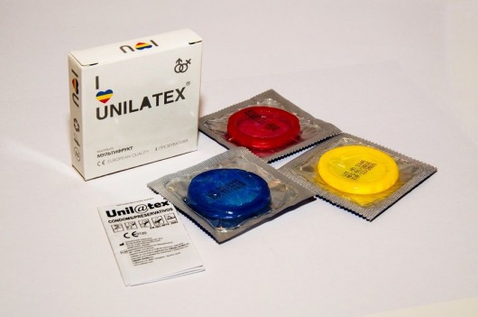 Разноцветные ароматизированные презервативы Unilatex Multifruits - 3 шт. - Unilatex - купить с доставкой в Домодедово