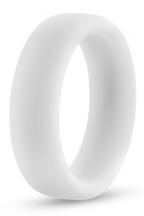 Белое люминесцентное эрекционное кольцо Silicone Glo Cock Ring - Blush Novelties - в Домодедово купить с доставкой