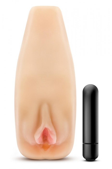 Мастурбатор-вагина с вибрацией Soft   Wet Natasha Realistic Beige Masturbator - Blush Novelties - в Домодедово купить с доставкой