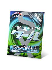 Презерватив Sagami Xtreme Mint с ароматом мяты - 1 шт. - Sagami - купить с доставкой в Домодедово