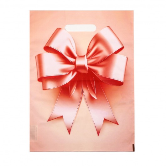 Пакет с принтом в виде банта с вырубной ручкой (30х40 см) - Сима-Ленд - купить с доставкой в Домодедово