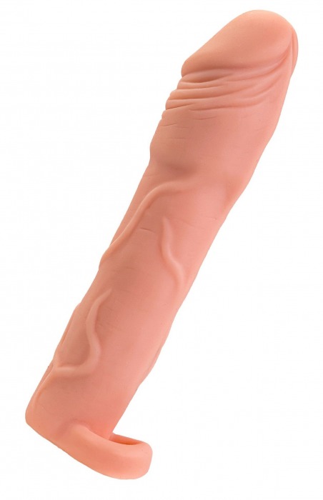 Телесная удлиняющая насадка с подхватом - 19 см. - ToyFa - в Домодедово купить с доставкой