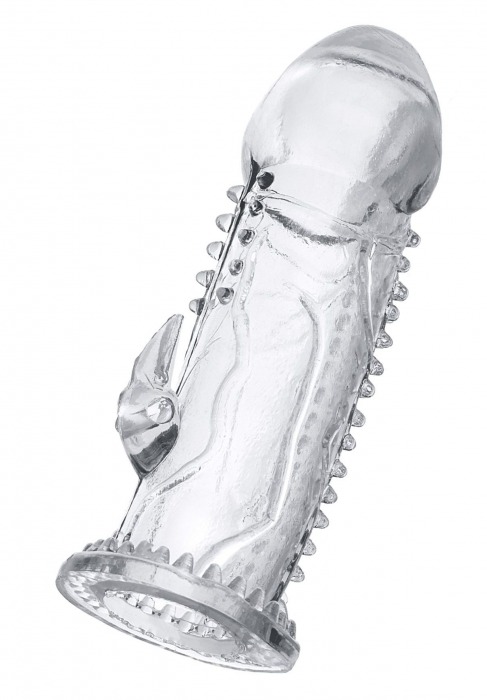 Прозрачная насадка на пенис с шипиками и коготком - 13,5 см. - A-toys - в Домодедово купить с доставкой