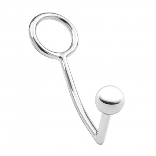 Кольцо на пенис с анальным стимулятором Stainless Steel Anal Hook   Cock Ring - BlueLine - в Домодедово купить с доставкой
