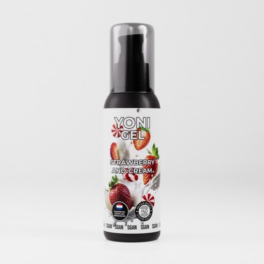 Лубрикант для орального секса SGAN со вкусом клубники со сливками - 100 мл. - SGAN - купить с доставкой в Домодедово