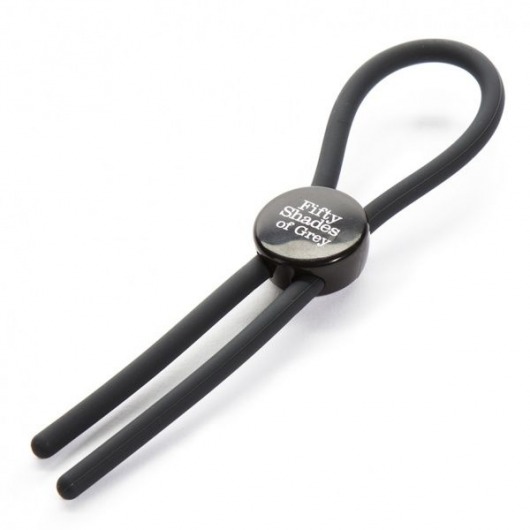 Тёмно-серое эрекционное кольцо с зажимом Again and Again Adjustable Cock Ring - Fifty Shades of Grey - в Домодедово купить с доставкой