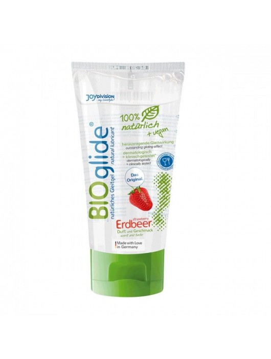 Гель-смазка на водной основе с ароматом клубники BioGlide - 80 мл. - Joy Division - купить с доставкой в Домодедово
