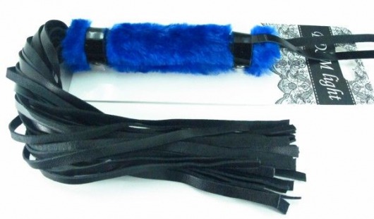 Нежная плеть с синим мехом BDSM Light - 43 см. - БДСМ Арсенал - купить с доставкой в Домодедово