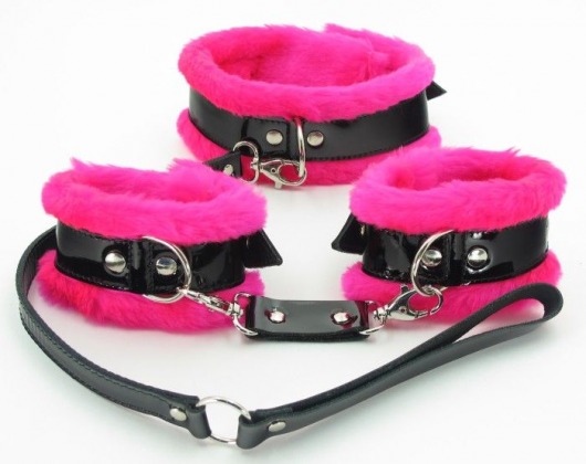 Набор с розовым мехом BDSM Light - БДСМ Арсенал - купить с доставкой в Домодедово