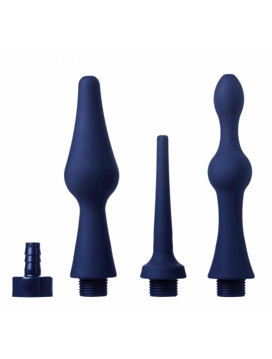 Набор из 3 универсальных насадок для анального душа Universal 3 Piece Silicone Enema Attachment Set - XR Brands - купить с доставкой в Домодедово