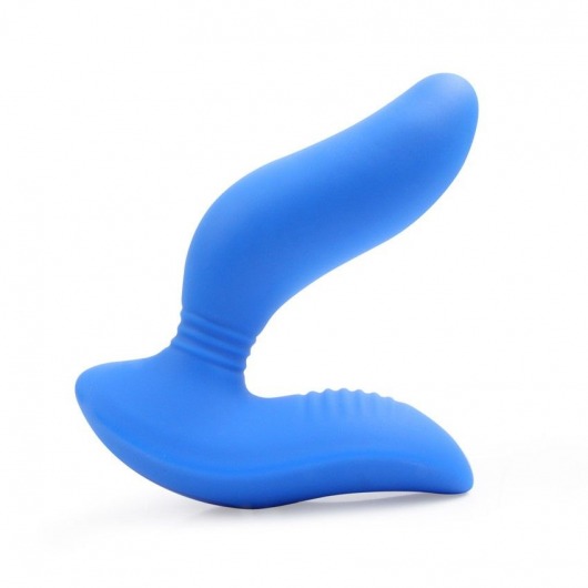 Синий вибромассажер простаты 3,5’’ Curve P-spot Massager - 12 см. - Erokay - в Домодедово купить с доставкой