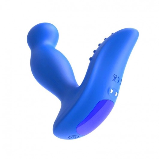 Синий вибромассажер простаты 3,5’’ Remote Control P-spot Massager - 12,5 см. - Erokay - в Домодедово купить с доставкой