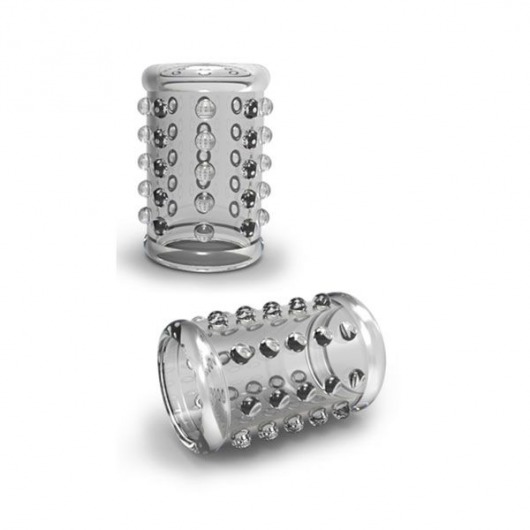 Прозрачная насадка на пенис с шишечками STAY HARD COCK SLEEVE 02 CLEAR - Blush Novelties - в Домодедово купить с доставкой